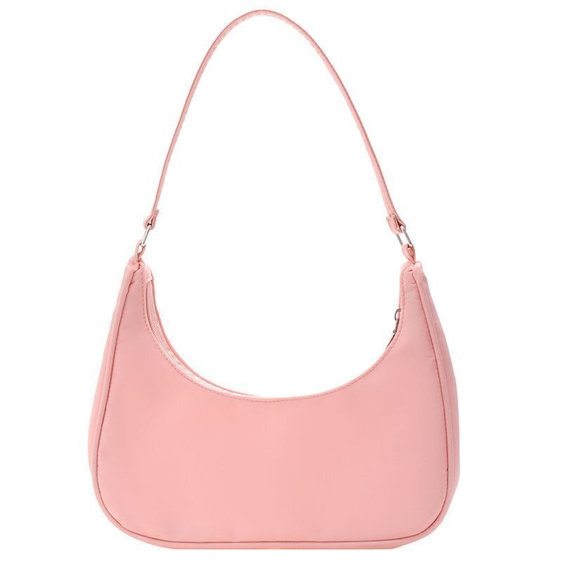 pink-2024 Uusi Trend Dumpling Laukku Nylon Crossbody Laukku naisille Kevyt pieni Crossbody kainalolaukku Yksivärinen yksivärinen olkalaukku hinta ja tiedot | Tietokonelaukut | hobbyhall.fi