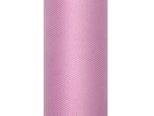 Sileä tylli rullassa Powder Pink, pinkki, 0,15x9 m, 1 laatikko/90 kpl (1 kpl/9 m) hinta ja tiedot | Juhlakoristeet | hobbyhall.fi