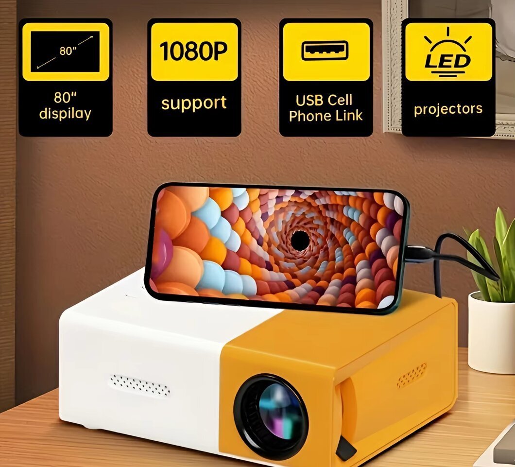 YG300 HD 320x240p Mini LED projektori Mobile Video projekti Koti Audio Multimedia Player Kannettava älyprojektori hinta ja tiedot | Projektorit | hobbyhall.fi