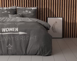 Vuodevaatteet setti Women Always Right, 200x220cm, Sleeptime, 3 osaa hinta ja tiedot | Pussilakanat ja tyynyliinat | hobbyhall.fi