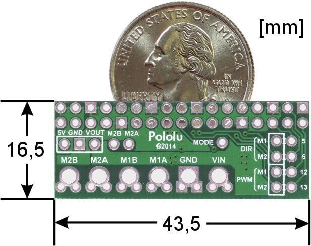 DRV8835 kaksikanavainen 11V/1.2A moottoriohjain Raspberry Pi -lisäosa hinta ja tiedot | Mikrokontrollerit | hobbyhall.fi