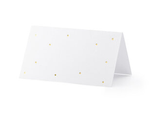 Nimikortti Dots, kultainen, 9,5x5,5 cm (1 kpl / 10 kpl) hinta ja tiedot | Juhlakoristeet | hobbyhall.fi