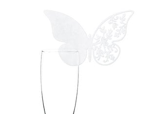 Käyntikortti Butterfly 12,5x7,6 cm (1 laatikko / 50 pakkausta) (1 pakkaus / 10 kpl) hinta ja tiedot | Juhlakoristeet | hobbyhall.fi