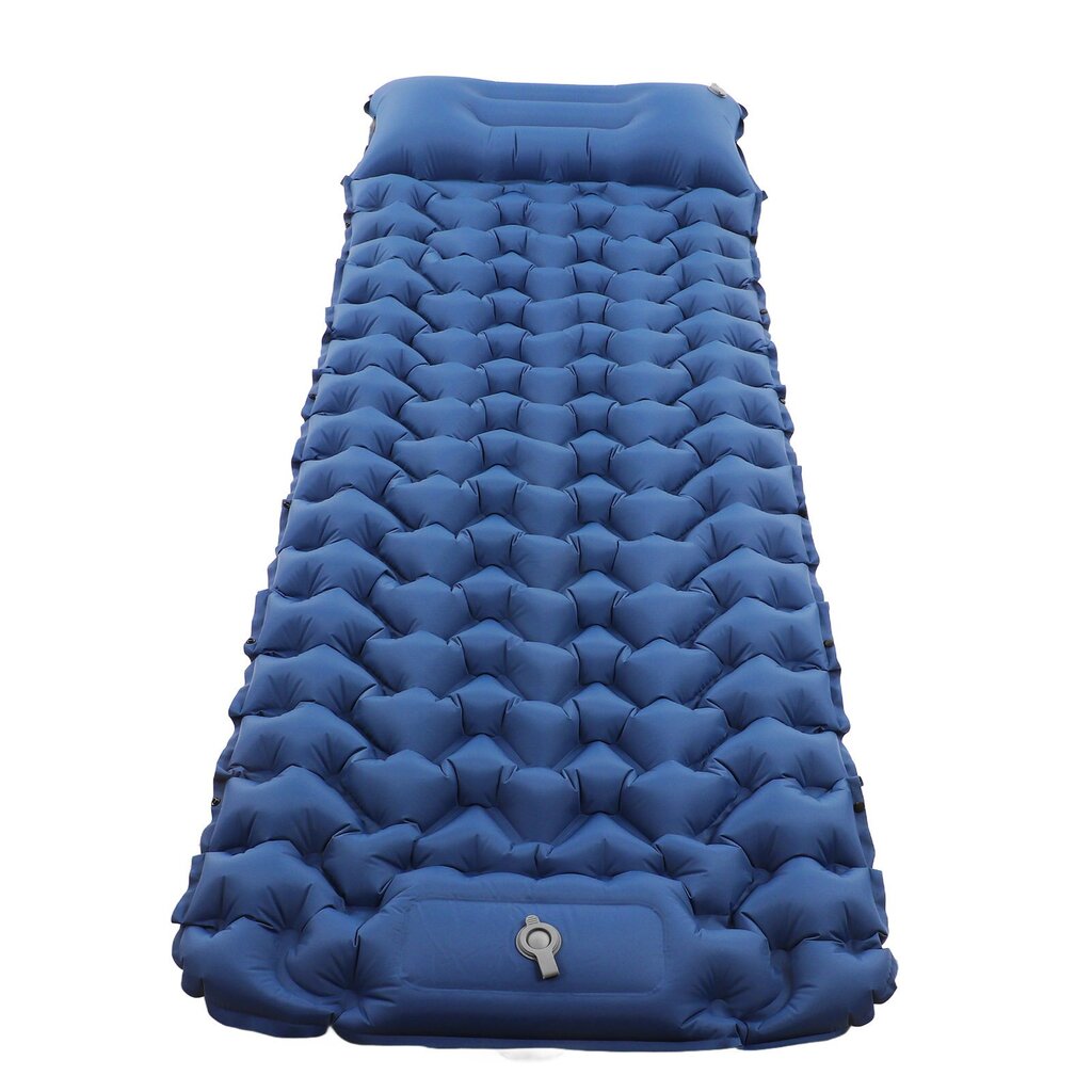 Camping Sleeping Pad Navy Blue Kevyt kosteudenkestävä puhallettava kaksinkertainen patja säilytyspussilla ulkokäyttöön hinta ja tiedot | Ilmapatjat | hobbyhall.fi