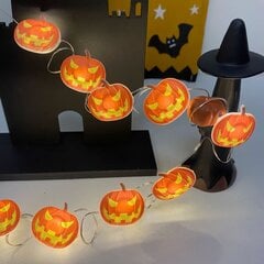 Jouluvalot Halloween Merkkijono Valonauha Vihainen Kurpitsa Tyyli 3 Metriä 30 Valoa 8 Valotilaa KaukosääDin Keltainen hinta ja tiedot | LED-valonauhat | hobbyhall.fi