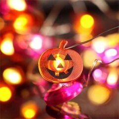 Jouluvalot Halloween Merkkijono Valonauha Litteä Kurpitsatyyli 3 Metriä 30 Valoa 8 Valaistustilaa KaukosääDin Keltainen hinta ja tiedot | LED-valonauhat | hobbyhall.fi