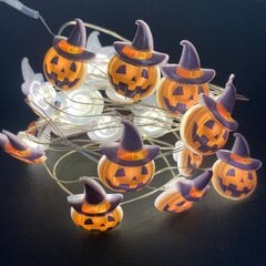 Jouluvalot Halloween Merkkijono Valot Valot Maalattu Kurpitsatyyli 3 Metriä 30 Valoa 8 Valaistustilaa KaukosääDin Valkoinen hinta ja tiedot | LED-valonauhat | hobbyhall.fi