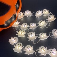 Jouluvalot Halloween Merkkijono Valonauha Maalattu Haamutyyli 3 Metriä 30 Valoa 8 Valaistustilaa KaukosääDin Valkoinen hinta ja tiedot | LED-valonauhat | hobbyhall.fi