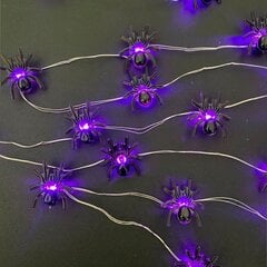 Jouluvalot Halloween Merkkijono Valonauha Musta HäMäHäKki Style 3 Metriä 30 Valoa 8 Valaistustilaa KaukosääDin Violetti hinta ja tiedot | LED-valonauhat | hobbyhall.fi