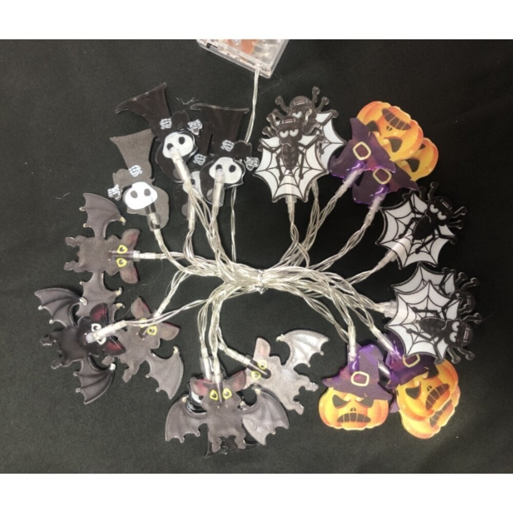 Jouluvalot Halloween String Lights Light String Witch Spider Yhdistelmä Tyyli 3 Metriä 30 Valoa KaukosääDin Eri VäRejä hinta ja tiedot | LED-valonauhat | hobbyhall.fi