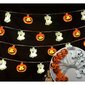 Jouluvalot Halloween Merkkijono Valonauha Haamu Kurpitsa Yhdistelmä Muoto 3 Metriä 20 Valoa Kaksi Valotehostetta hinta ja tiedot | LED-valonauhat | hobbyhall.fi