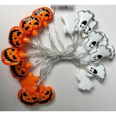 Jouluvalot Halloween Merkkijono Valonauha Hymyilevä Haamu Kurpitsa Yhdistelmä Muoto 3 Metriä 20 Valoa Kaksi Valotehostetta hinta ja tiedot | LED-valonauhat | hobbyhall.fi