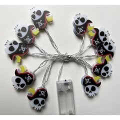 Jouluvalot Halloween Merkkijono Valonauha Merirosvo Kallon Muotoinen 3 Metriä 20 Valoa Kaksi Valotehostetta hinta ja tiedot | LED-valonauhat | hobbyhall.fi