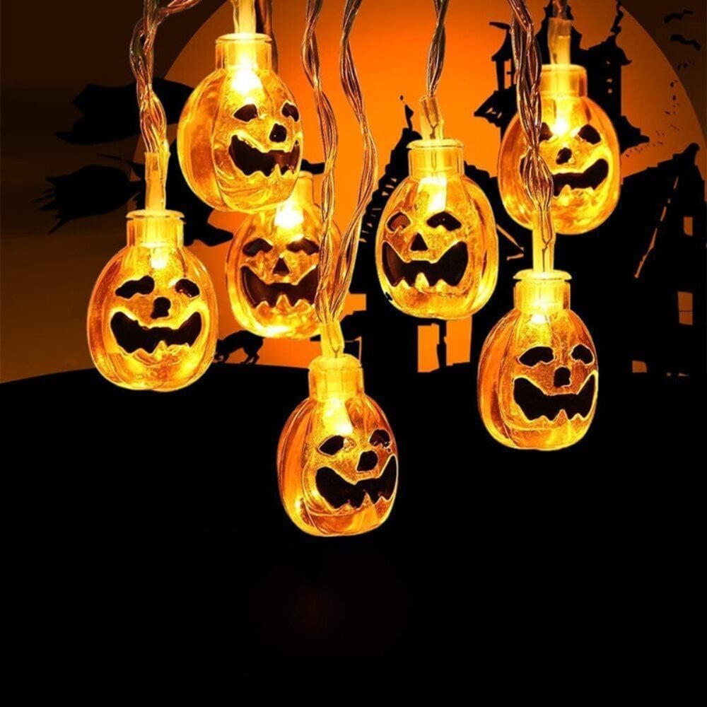 Jouluvalot Halloween Merkkijono Valonauha Valo Pieni Kurpitsan Muotoinen 3 Metriä 20 Valoa Kaksi Valotehostetta hinta ja tiedot | LED-valonauhat | hobbyhall.fi