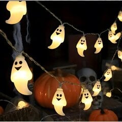 Jouluvalot Halloween Merkkijono Valonauha Valo Ihana Haamu Muoto 3 Metriä 20 Valoa LäMmin Valo Kaksi Valotehostetta hinta ja tiedot | LED-valonauhat | hobbyhall.fi