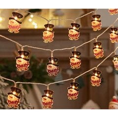 Jouluvalot Valonauhat Jouluvalo String Hattu Lumiukon Muotoinen 3 Metriä 20 Valoa Yksi Valaistustila LäMmin VäRi hinta ja tiedot | LED-valonauhat | hobbyhall.fi