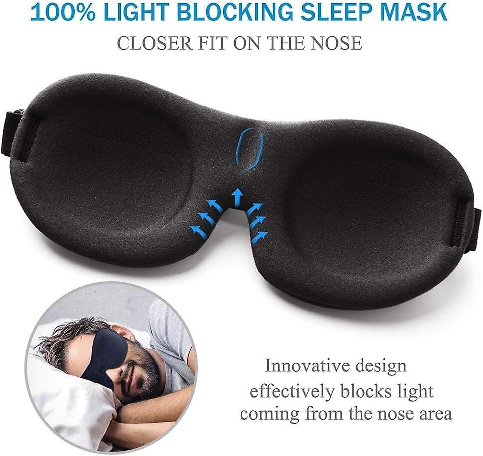 Sleep Mask 3 Pack - Päivitetty 3D muotoiltu 100 % blackout silmänaamio nukkumiseen säädettävällä hihnalla, mukava ja pehmeä yösilmäside naisille miehille, hinta ja tiedot | Imetystuotteet | hobbyhall.fi