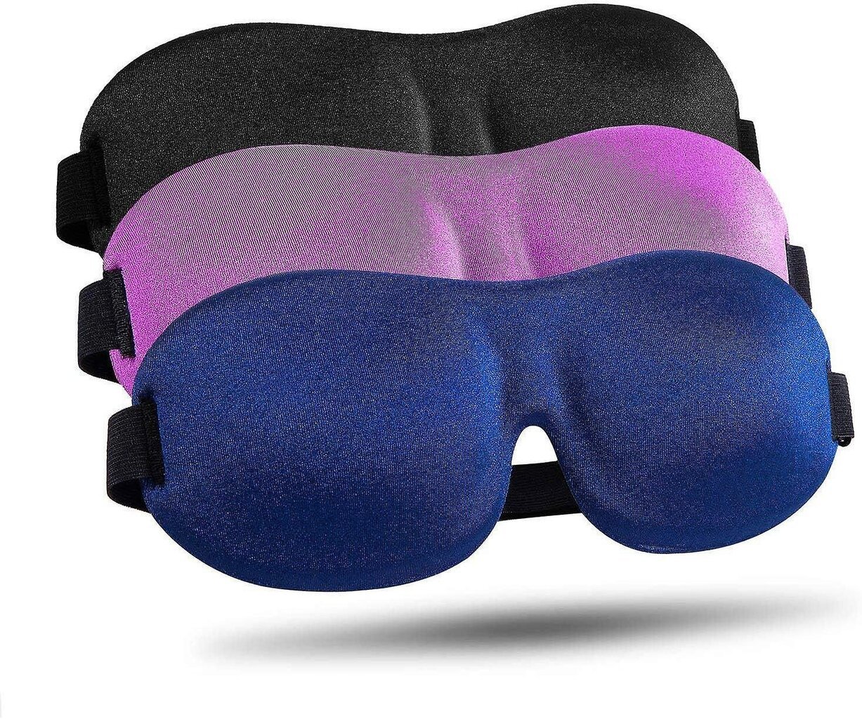 Sleep Mask 3 Pack - Päivitetty 3D muotoiltu 100 % blackout silmänaamio nukkumiseen säädettävällä hihnalla, mukava ja pehmeä yösilmäside naisille miehille, hinta ja tiedot | Imetystuotteet | hobbyhall.fi