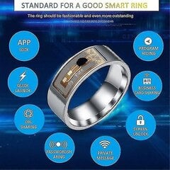 Cool Nfc Smart Ring Monitoiminen vedenpitävä Intelligent Magic Smart Wear Finger Digital Ring, joka on yhteensopiva Android Windows IOS Nfc -laitteiden kanssa hinta ja tiedot | Älykellot | hobbyhall.fi