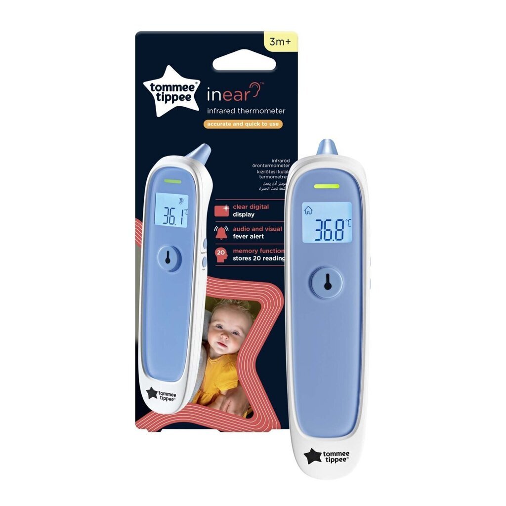 Digitaalinen korvakuumemittari Tommee Tippee 499057 hinta ja tiedot | Vauvan terveydenhoito | hobbyhall.fi