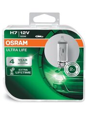 Osram -lamput 55W 12V PX26D H7 ULTRA LIFE hinta ja tiedot | Polttimot | hobbyhall.fi