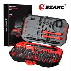 EZARC Precision ruuvimeisselisarja 145 in 1 magneettinen ruuvimeisselisarja kotelon korjaustyökalulla PC-kannettavalle iPhone iPad -kellolaseille hinta ja tiedot | Puhelimen osat ja korjaustyökalut | hobbyhall.fi