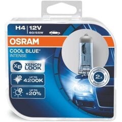 Polttimot Osram H4 12V 60 / 55W Cool Blue Intense (2 kpl) hinta ja tiedot | Osram Sähköosat ja tarvikkeet | hobbyhall.fi
