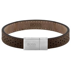 Boss Essentials Leather miesten rannekoru M - 19 cm hinta ja tiedot | Miesten korut | hobbyhall.fi