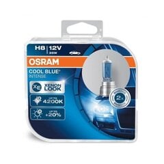 Hehkulamppu Osram polttimo COOL BLUE Intense H8 35W, 2 kpl hinta ja tiedot | Osram Autotuotteet | hobbyhall.fi