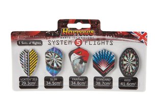 Nuolenpääsetti Harrows System 5 Flights hinta ja tiedot | Darts | hobbyhall.fi