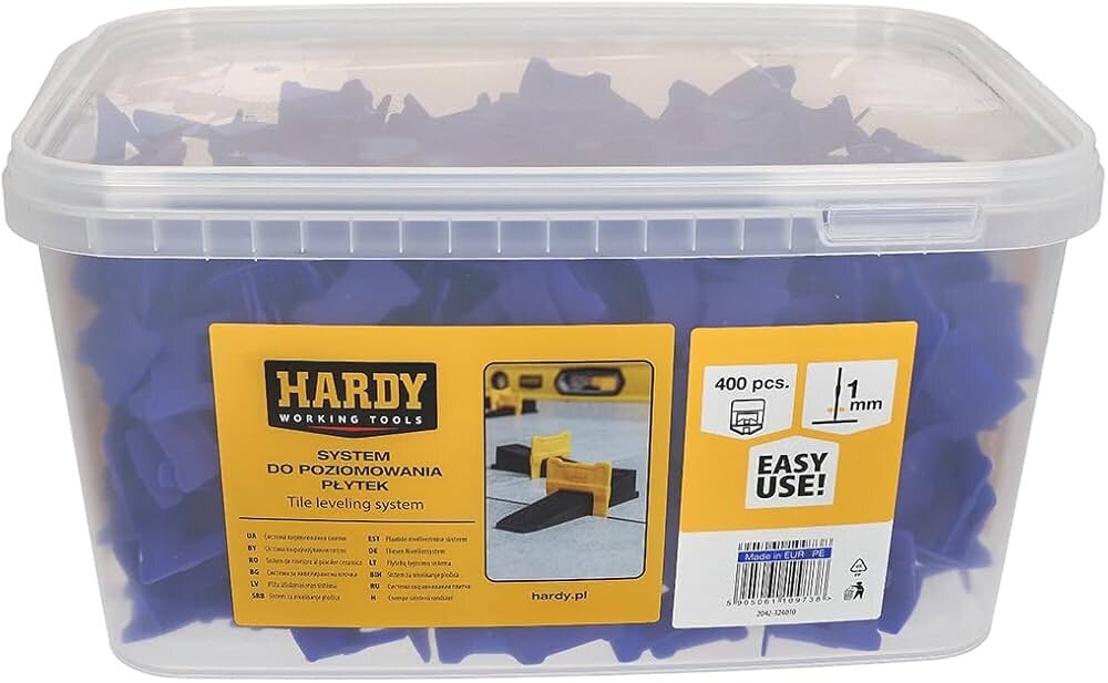 Laattojen tasoitusjärjestelmä Hardy | niitit, 1,0 mm, 400 kpl hinta ja tiedot | Käsityökalut | hobbyhall.fi