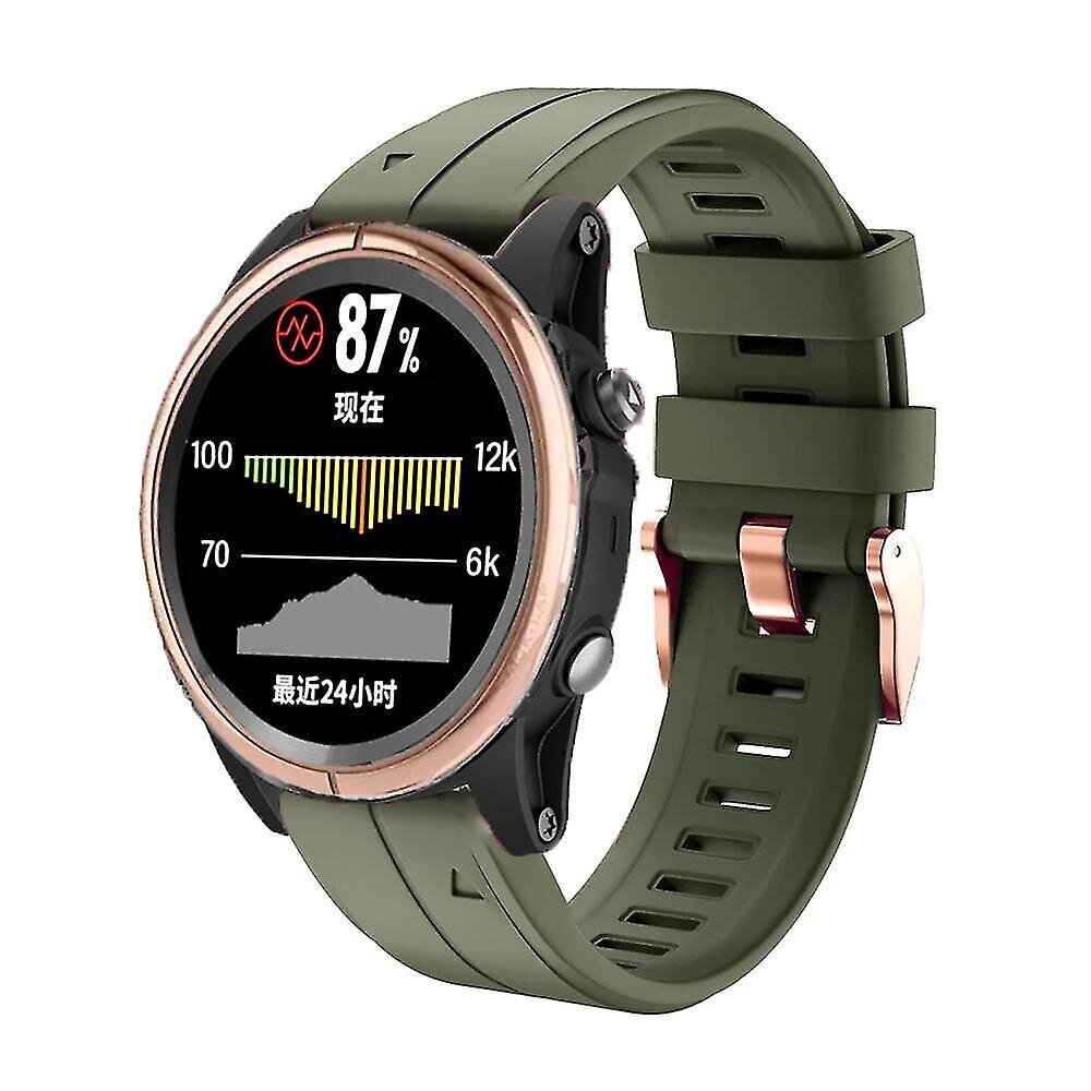 Vaihtohihna Garmin Fenix 5s Plus 6s Prolle, silikoni 20 mm älykellon ranneke _aoba hinta ja tiedot | Älykellot | hobbyhall.fi