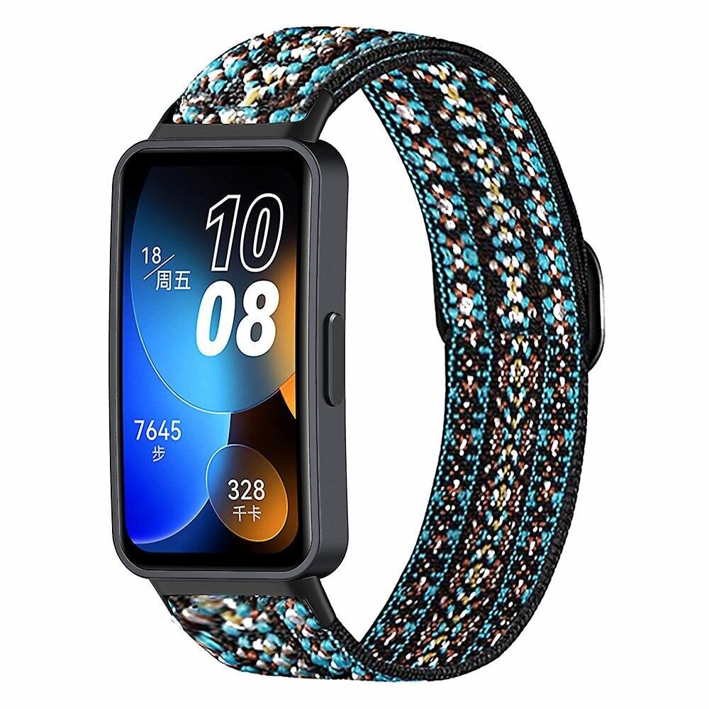 Huawei Band 8:lle Bohemian Style Elastinen Nylon Älykellon rannekello Kellon rannekkeen vaihto hinta ja tiedot | Älykellot | hobbyhall.fi