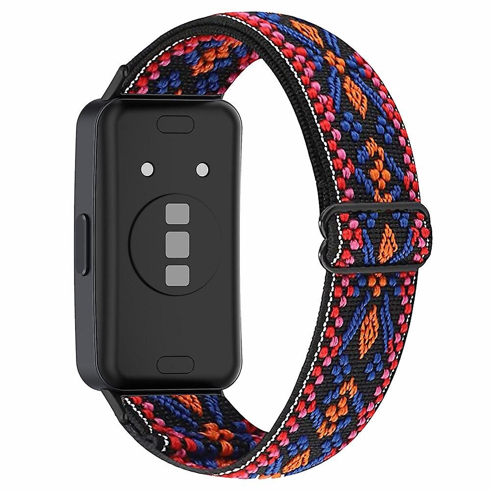 Huawei Band 8:lle Bohemian Style Elastinen Nylon Älykellon rannekello Kellon rannekkeen vaihto hinta ja tiedot | Älykellot | hobbyhall.fi