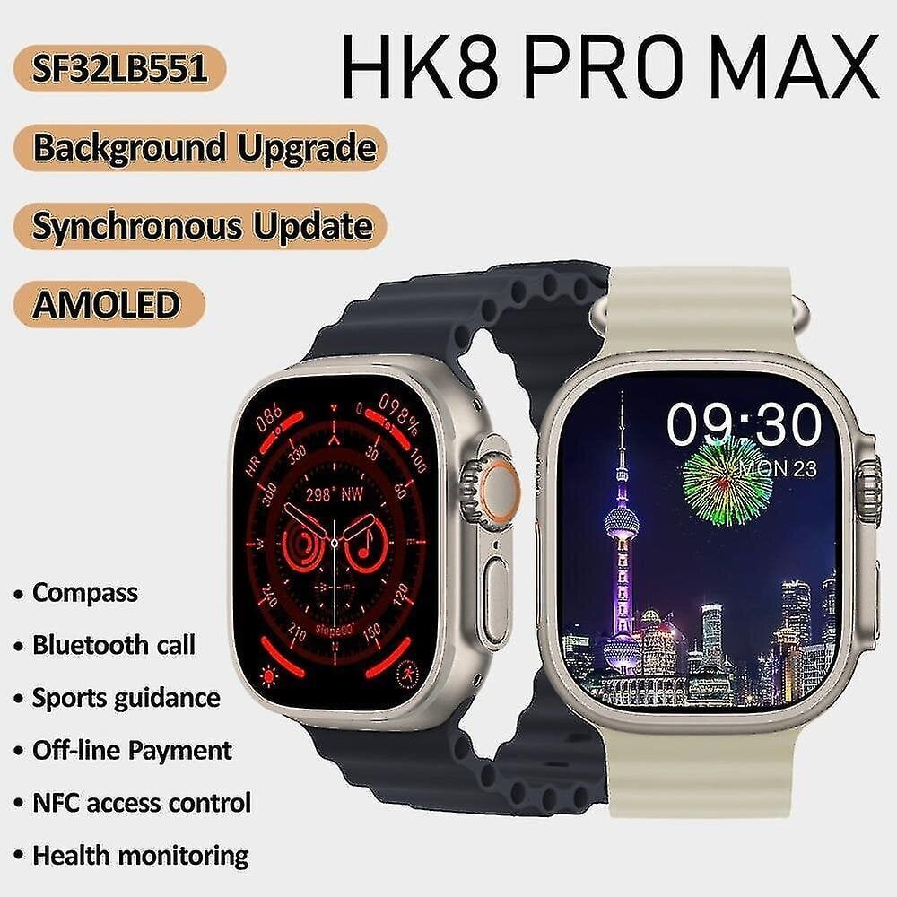 Hk8 Pro Max Ultra Smart Watch Uomo 49mm Amoled Screen Bussola Nfc Smart Watch hinta ja tiedot | Älykellot | hobbyhall.fi