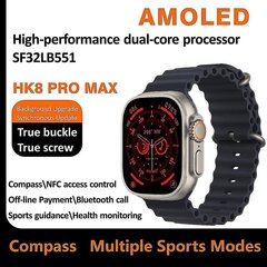 Hk8 Pro Max Ultra Smart Watch Uomo 49mm Amoled Screen Bussola Nfc Smart Watch hinta ja tiedot | Älykellot | hobbyhall.fi