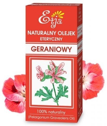 Geranium eteerinen öljy Etja 10 ml. hinta ja tiedot | Eteeriset ja kosmeettiset öljyt | hobbyhall.fi