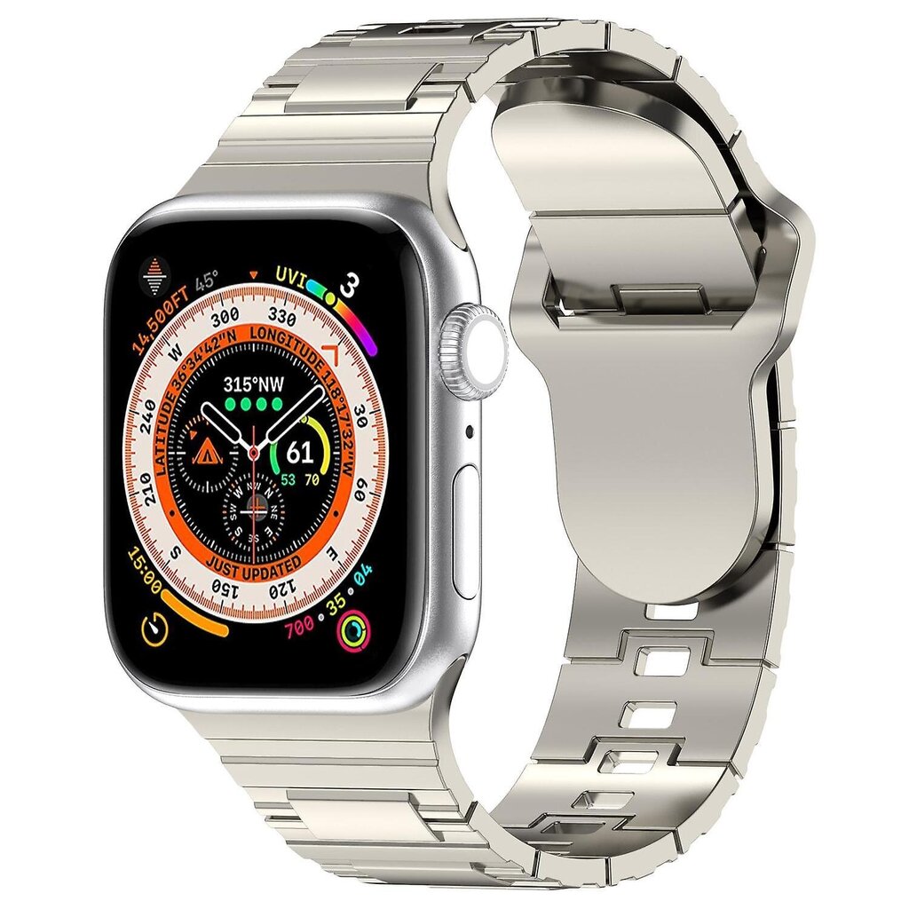 Apple Watch Series 1/2/3 38mm/4/5/6/SE/SE(2022) 40mm/7/8 41mm Galvanoitu älykellon hihna hinta ja tiedot | Älykellot | hobbyhall.fi