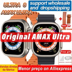 Amax Ultra 2023 Series 8 Smart Watch 2,05 tuuman 49 mm Nfc Bluetooth Call Sport Rannekoru Langaton lataus Naisten Miesten Älykello hinta ja tiedot | Älykellot | hobbyhall.fi