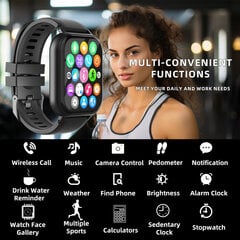 1,99" Bluetooth Call Smart Watch Miesten Naisten Koko Kosketusnäyttö Urheilu Fitness Askelmittari Älykello Android Iphonelle_green hinta ja tiedot | Älykellot | hobbyhall.fi