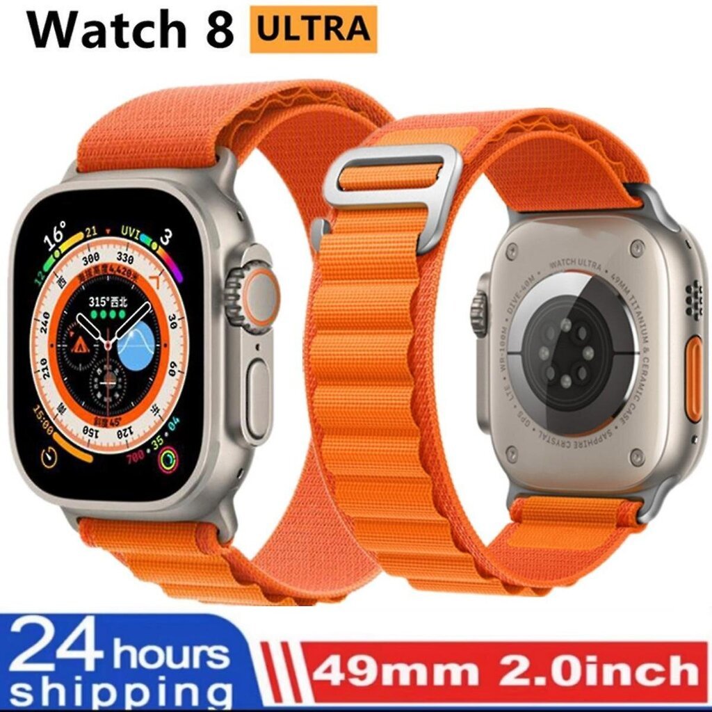 49mm älykello Apple Smart Watch Ultra Series 8 Miesten Naisten Kellot Nfc GPS Track Lämpömittari Bluetoothpuhelu Vedenpitävä Urheilu hinta ja tiedot | Älykellot | hobbyhall.fi