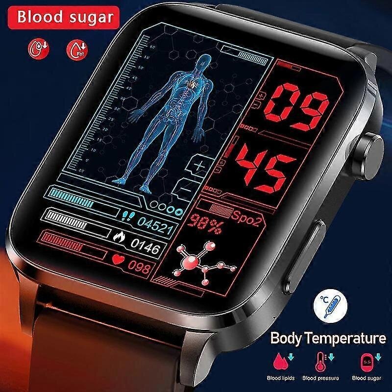 2023 Uusi Blood Sugar Smart Watch Miesten Sangao Laser Treat Health Syke Verenpaine Urheiluälykello Naisten Glukometrikello hinta ja tiedot | Älykellot | hobbyhall.fi