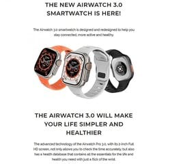 SMARTWATCH AIRWATCH PRO 3.0 URHEILUSANNEILLA hinta ja tiedot | Älykellot | hobbyhall.fi