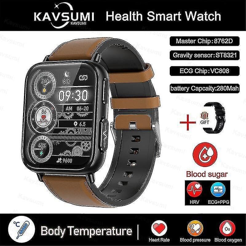 2023 Uusi verensokeriälykello miesten 1,91 tuuman 365*400 HD-näyttö Ecg+ppg Smart Watch Monitoring Non-invasiivinen verensokerikello Bt hinta ja tiedot | Älykellot | hobbyhall.fi