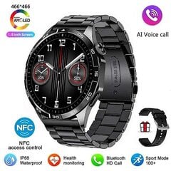 2024 Uutta HD GT4 Pro Smart Watch -kellolle aikuisten NFC GPS Tracker 466*466 HD-näyttö Syke Bluetooth Call SmartWatch hinta ja tiedot | Älykellot | hobbyhall.fi