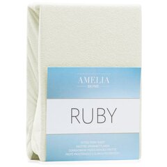 AmeliaHome Ruby -muotoonommeltu lakana, luonnonvalkoinen 90x200 hinta ja tiedot | Lakanat | hobbyhall.fi