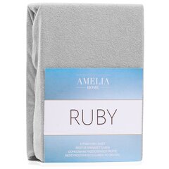 AmeliaHome Ruby -muotoonommeltu lakana, hopea 140x200 hinta ja tiedot | Lakanat | hobbyhall.fi