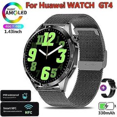 Watch GT4 for Huawei Smart Watch Adult GPS Tracker 1,43 tuuman 466*466 HD-näyttö Näytä aina Bluetooth-puheluälykello Uusi hinta ja tiedot | Älykellot | hobbyhall.fi