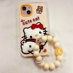 Sanrio Hello Kitty Rannekorulla Silikageeli Pehmeät puhelinkuoret iPhone 14 13 12 11 Pro Max -pudotusta estävä takakuori Y2k Girl Gifts hinta ja tiedot | Puhelimen kuoret ja kotelot | hobbyhall.fi