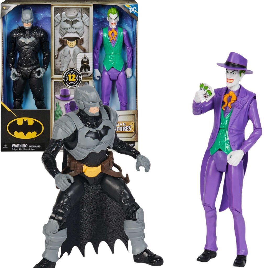 Figuurisetti DC Comics Flash Batman vs Jokeri, 30 cm hinta ja tiedot | Poikien lelut | hobbyhall.fi